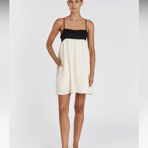ELENA BUTTERMILK LINEN MINI DRESS
